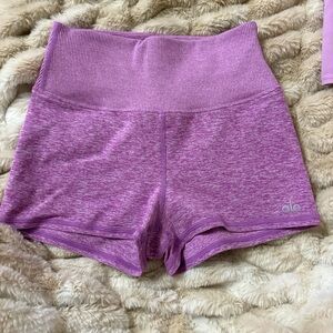 ALO Yoga Women's Heathered Purple Shorts